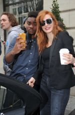 JESSICA CHASTAIN Leaves Royal Monceau Hotel in Paris