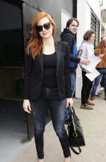 JESSICA CHASTAIN Leaves Royal Monceau Hotel in Paris