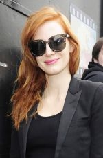 JESSICA CHASTAIN Leaves Royal Monceau Hotel in Paris