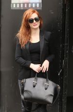 JESSICA CHASTAIN Leaves Royal Monceau Hotel in Paris