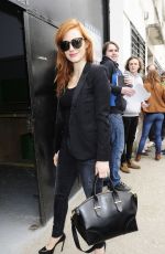 JESSICA CHASTAIN Leaves Royal Monceau Hotel in Paris