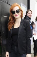 JESSICA CHASTAIN Leaves Royal Monceau Hotel in Paris