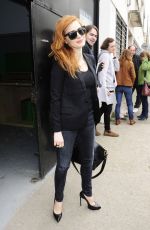 JESSICA CHASTAIN Leaves Royal Monceau Hotel in Paris