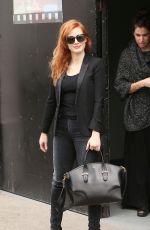 JESSICA CHASTAIN Leaves Royal Monceau Hotel in Paris