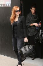 JESSICA CHASTAIN Leaves Royal Monceau Hotel in Paris