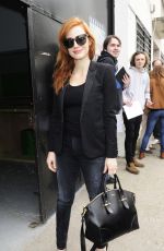 JESSICA CHASTAIN Leaves Royal Monceau Hotel in Paris
