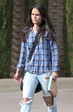 JORDANA BREWSTER in Ripped jeans at Whole Foods in Brentwood
