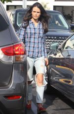 JORDANA BREWSTER in Ripped jeans at Whole Foods in Brentwood