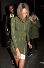 JOURDAN DUNN Arrives at Toy Room in London