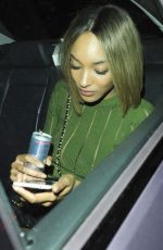 JOURDAN DUNN Arrives at Toy Room in London