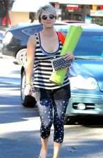 KALEY CUOCO in Leggings Heading to Yoga Class in Brentwood 0303