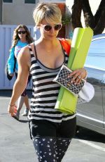 KALEY CUOCO in Leggings Heading to Yoga Class in Brentwood 0303