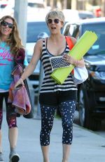 KALEY CUOCO in Leggings Heading to Yoga Class in Brentwood 0303
