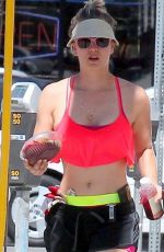 KALEY CUOCO in Shorts and Tank Top Leves Yoga Class in Sherman Oaks