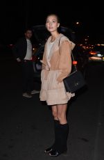 KARLIE KLOSS at Caviar Kaspia Restaurant in Paris