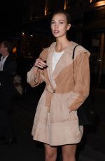 KARLIE KLOSS at Caviar Kaspia Restaurant in Paris