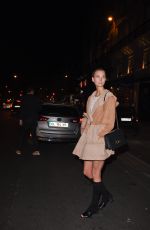 KARLIE KLOSS at Caviar Kaspia Restaurant in Paris