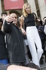 KARLIE KLOSS Leaves Mugler Fashion Show in Paris