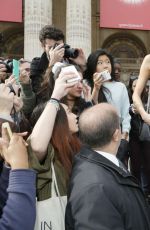 KARLIE KLOSS Leaves Mugler Fashion Show in Paris