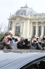 KARLIE KLOSS Leaves Mugler Fashion Show in Paris