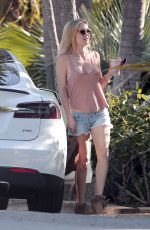 KATE HUDSON in Cut Off Shorts Out and About in Malibu