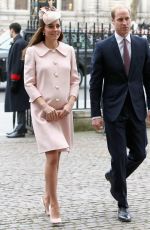 KATE MIDDLETON at Observance for Commonwealth Day service at Westminster Abbey in London