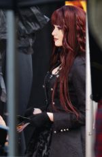 KATHERINE MCNAMARA on the Set of Monsterville the Cabinet of Souls in Vancouver