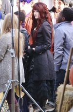 KATHERINE MCNAMARA on the Set of Monsterville the Cabinet of Souls in Vancouver