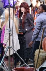 KATHERINE MCNAMARA on the Set of Monsterville the Cabinet of Souls in Vancouver