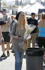KATHERINE MCNAMARA Shopping at Farmers Market in Studio City