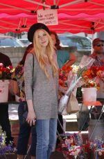 KATHERINE MCNAMARA Shopping at Farmers Market in Studio City