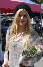 KATHERINE MCNAMARA Shopping at Farmers Market in Studio City