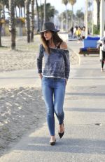 KATIE HOLMES in Tight Jeans Out and About in Santa Monica