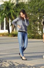 KATIE HOLMES in Tight Jeans Out and About in Santa Monica