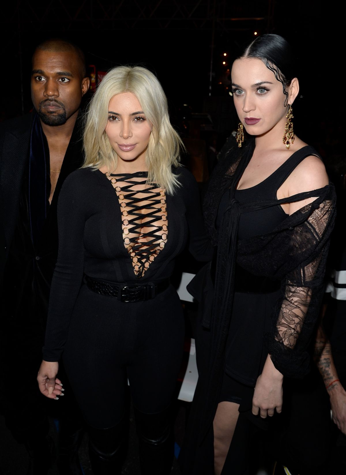 KATY PERRY and KIM KARDASHIAN at Givenchy Fashion Show in Paris KATY PERRY and KIM KARDASHIAN at Givenchy Fashion Show in Paris