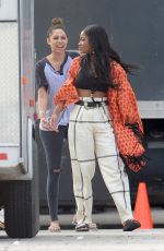 KEKE PALMER on the Set of Scream Queens in New Orleans
