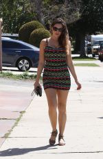 KELLY BROOK in Short Tight Dress Out and About in Los Angeles
