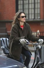 KERI RUSSELL Riding a Bike Out in New York