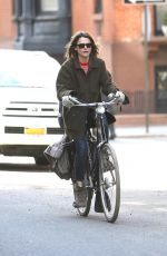 KERI RUSSELL Riding a Bike Out in New York