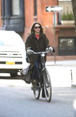 KERI RUSSELL Riding a Bike Out in New York
