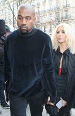 KIM KARDASHIAN and Kanye West Out and About in Paris 0903