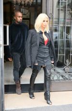 KIM KARDASHIAN and Kanye West Out and About in Paris 0903