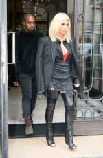 KIM KARDASHIAN and Kanye West Out and About in Paris 0903