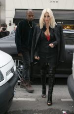 KIM KARDASHIAN and Kanye West Out and About in Paris 0903