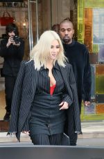 KIM KARDASHIAN and Kanye West Out and About in Paris 0903