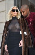 KIM KARDASHIAN Out and About in Paris 1103