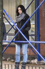 KRYSTEN RITTER on the Set of A.K.A. Jessica Jones in new York 1103