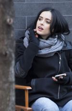 KRYSTEN RITTER on the Set of A.K.A. Jessica Jones in new York 1103