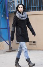 KRYSTEN RITTER on the Set of A.K.A. Jessica Jones in new York 1103