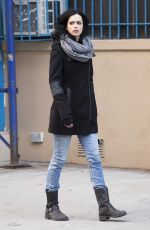 KRYSTEN RITTER on the Set of A.K.A. Jessica Jones in new York 1103